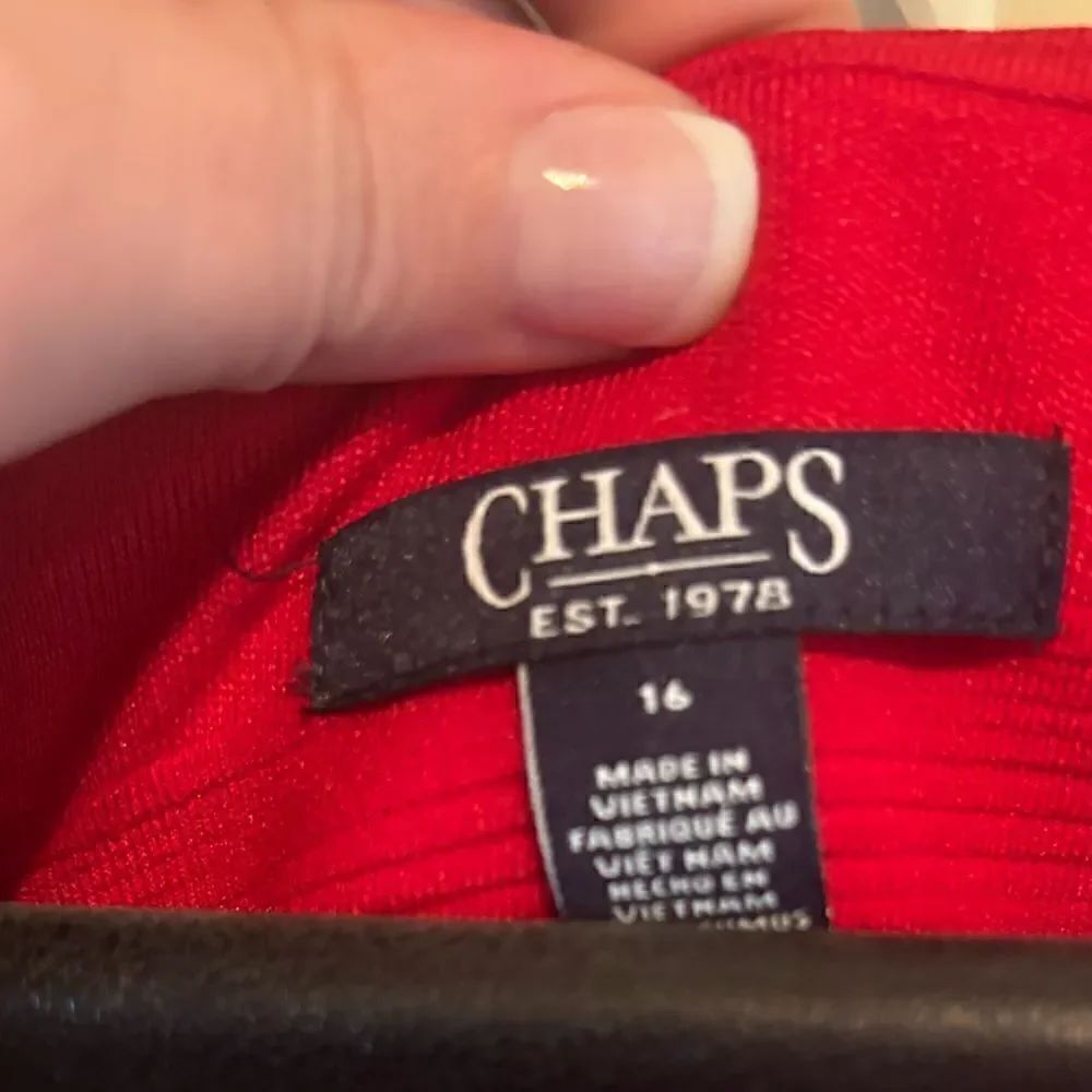 Chaps Red Mini Shift Dress size 16 - Picture 3 of 4